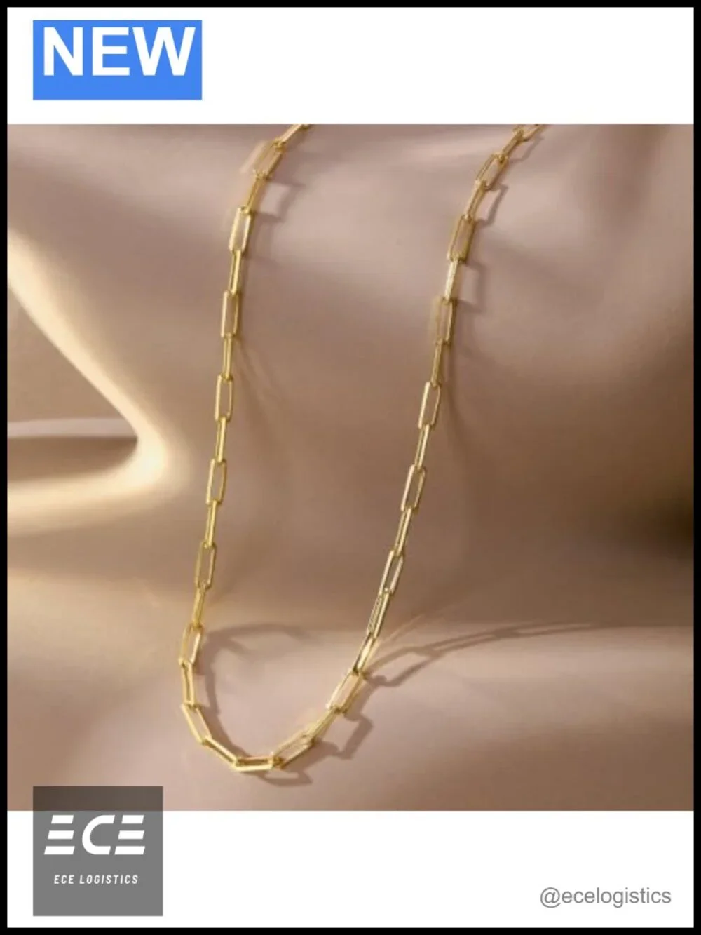 5MM Paperclip Chain Necklace 14K Gold Filled Dainty Link Necklace